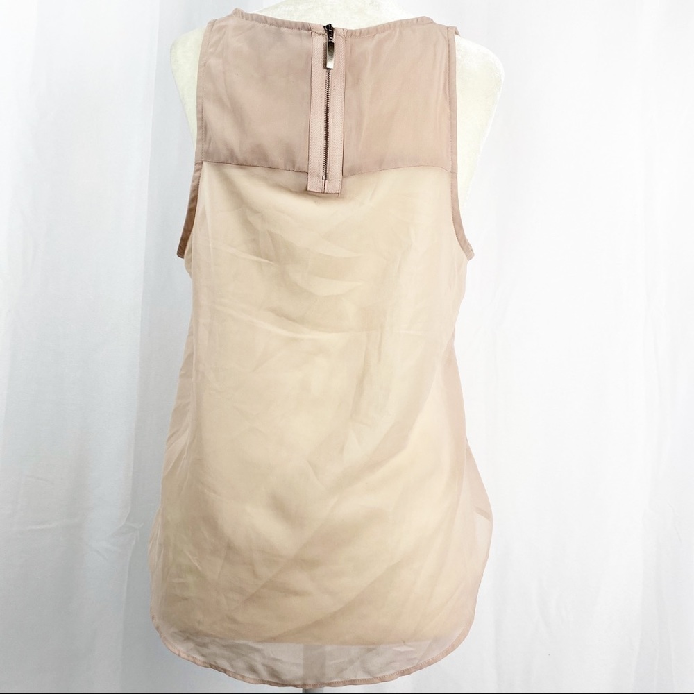 American Eagle Semi Sheer Sequin Zip Top Blouse - Picture 3 of 7